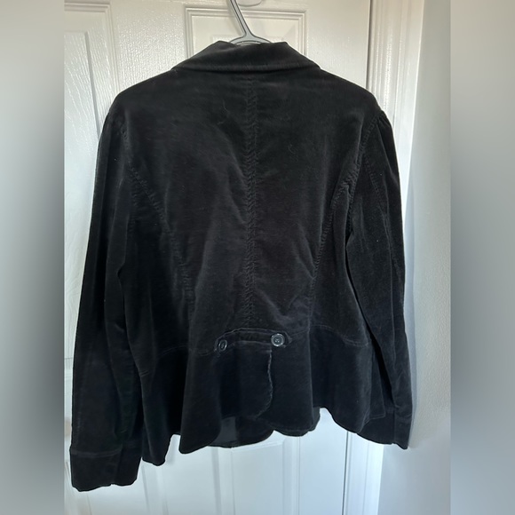 Black corduroy blazer with three buttons - Picture 4 of 7